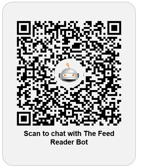 Delta Chat QR code for The Feed Reader Bot
